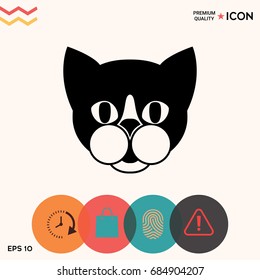 Cat - logo, symbol, protect sign, icon