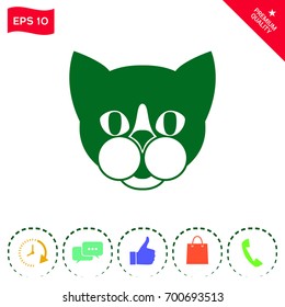 Cat - logo, symbol, protect sign, icon