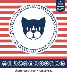 Cat - logo, symbol, protect sign, icon