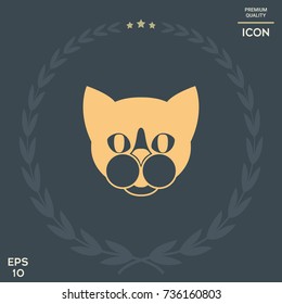 Cat - logo, symbol, protect sign, icon