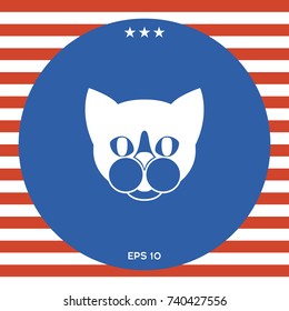 Cat - logo, symbol, protect sign, icon