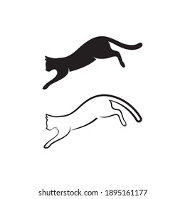 Cat logo and symbols template icon illustration