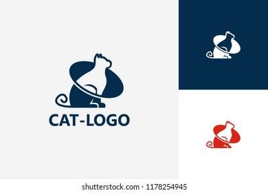 Cat Logo Template Design Vector, Emblem, Design Concept, Creative Symbol, Icon