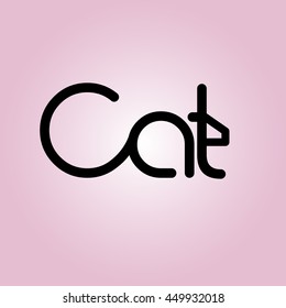 Cat  Logo. Template Design Vector