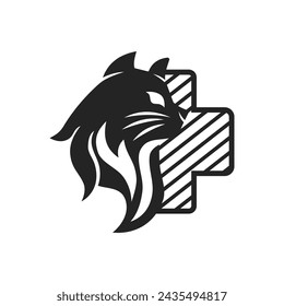 Cat Logo template Isolated. Brand Identity. Icon Abstract Vector graphic