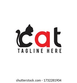 Logo de Cat, este logotipo es adecuado para tiendas de gatos.