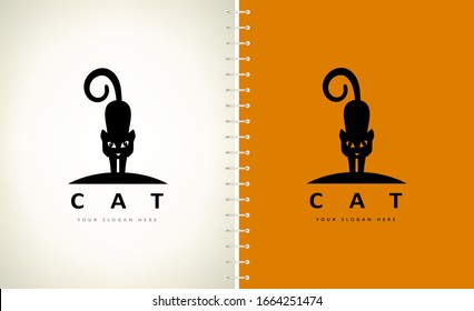 Cat logo vector animal design