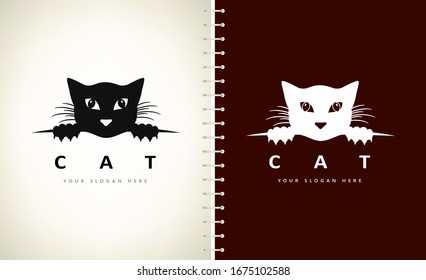 Cat logo vector animal design