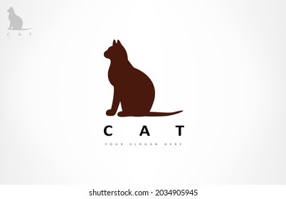 Cat logo vector animal design