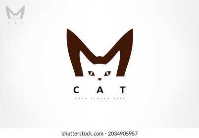 Cat logo vector animal design