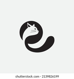 cat logo and vector animal icon footprint kitten calico logo dog symbol cartoon character sign illustration doodle design