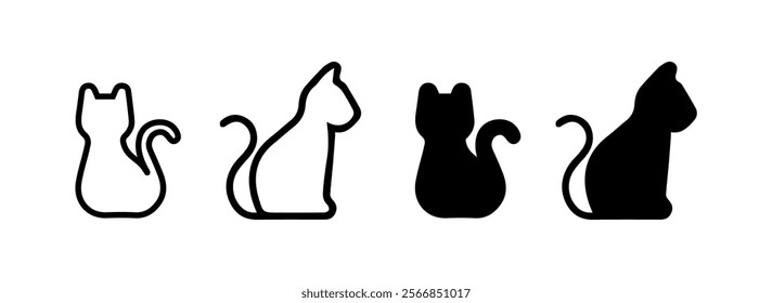 cat logo and vector animal icon footprint kitten