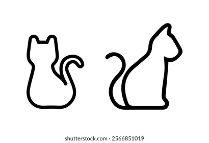 cat logo and vector animal icon footprint kitten