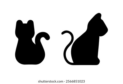 cat logo and vector animal icon footprint kitten