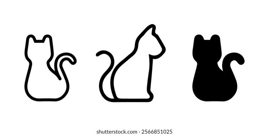 cat logo and vector animal icon footprint kitten