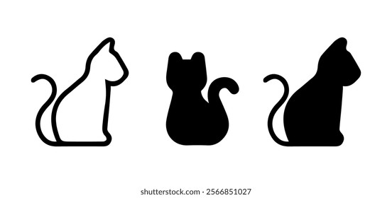 cat logo and vector animal icon footprint kitten