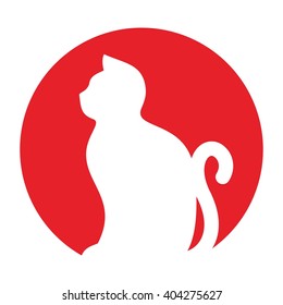 cat logo vector. animal and pet icon.