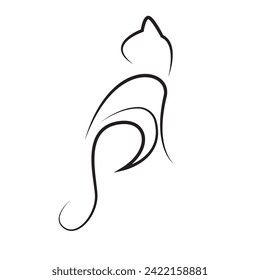 cat logo vector design icon