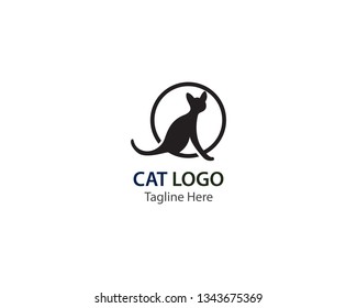 Cat logo vector design template