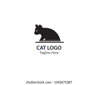 Cat logo vector design template