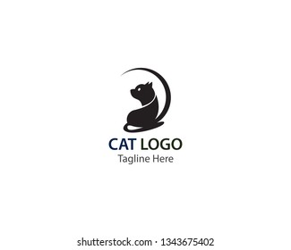Cat logo vector design template
