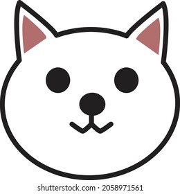 cat logo vector illustration black and white