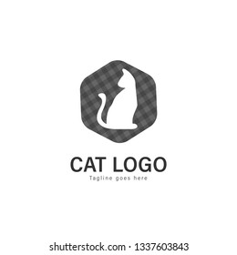 Cat logo vector illustration. modern cat logo template isolated on white background