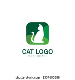 Cat logo vector illustration. modern cat logo template isolated on white background