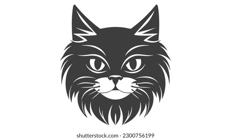 Cat Logo. Vector illustration of cat logo on white background.