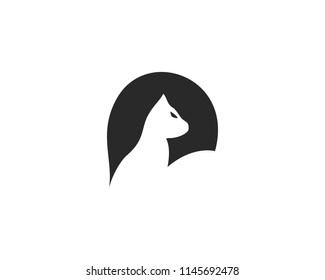 Cat logo vector illustration template