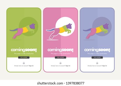 Cat logo Vector Template. Cartoon Style can use for landing page, template, ui, web, mobile app, poster, banner, flyer, stickers. EPS 10