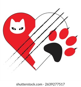 cat logo vintage design vector illustration
