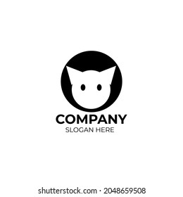 Logotipo de gato, logotipo de gato negro bueno para tienda de mascotas, etc.
