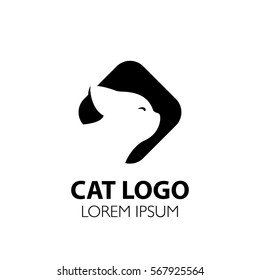 Cat logotype elegant business modern - isolated vector illustration