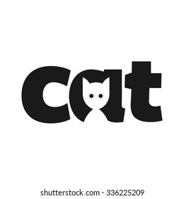 cat logotype. logo vector.