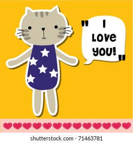 Cat with love 1