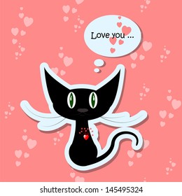 Cat in love