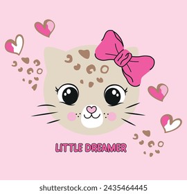 cat love little dreams cute girl