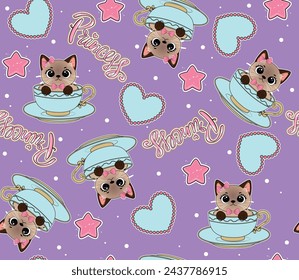 cat love princes tea star magic