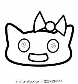 Gato en el amor vectorial icono linearis minalis
