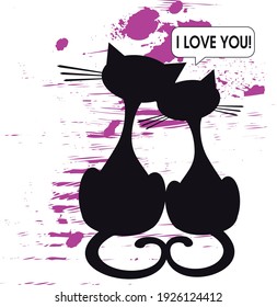 cat love you for t-shirt slogan,cute,sweet