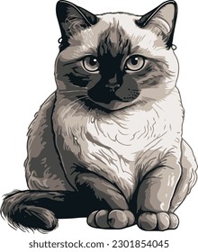 a cat lovely vector logo vector art