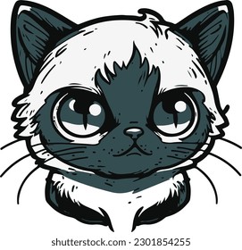 a cat lovely vector logo vector art