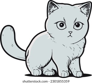 a cat lovely vector logo vector art