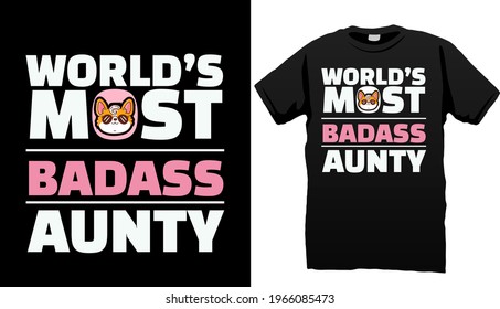 Cat lover Aunty t shirt design