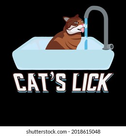cat lover bathtube shower kitten feline kitty wo flowy art ank art op vector design illustration print poster