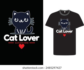 Cat lover creative t-shirt design.