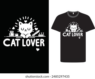 Cat lover creative t-shirt design.