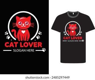 Cat lover creative t-shirt design.