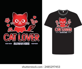 Cat lover creative t-shirt design.